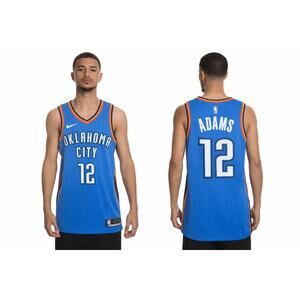OKC Thunder Adams 12 Nike NBA Jersey Blue Swingman NWT Size M Basketball Sporty